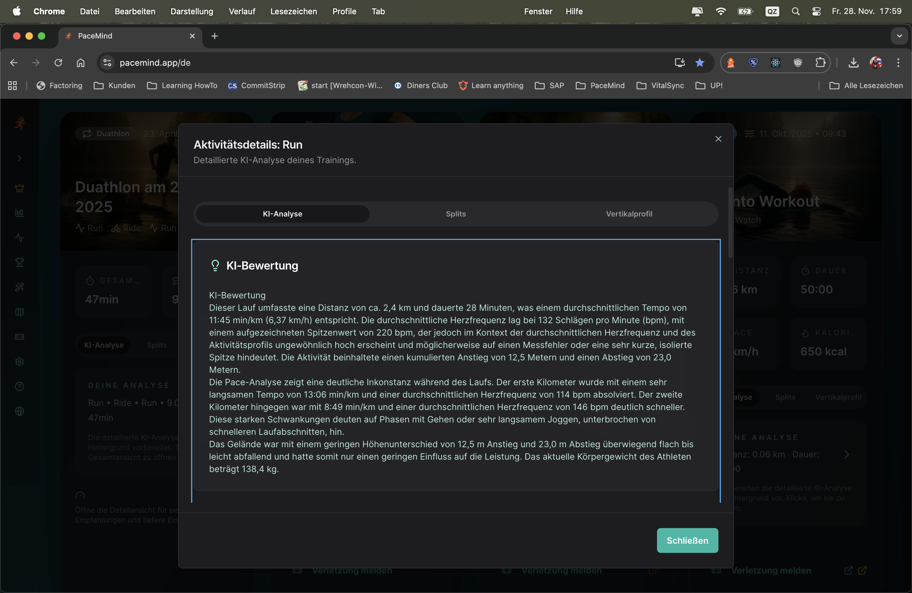 Detaillierte KI-Aktivitätsanalyse mit kontextbezogenen Insights